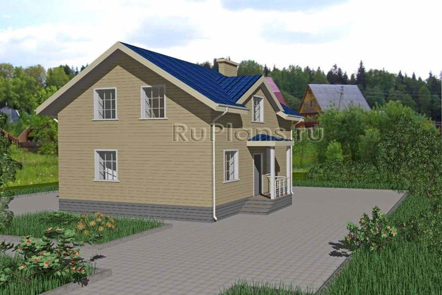 Дом с мансардой и эркером - готовый проект дома - ISTRA GROUP