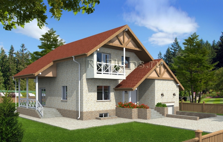 Проект одноэтажного дома с подвалом и мансардой - готовый проект дома - ISTRA GROUP