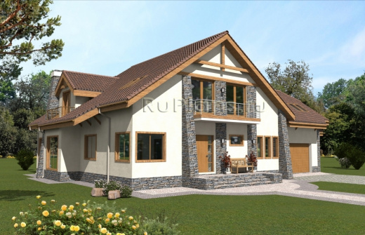 Проект одноэтажного дома с мансардой - готовый проект дома - ISTRA GROUP