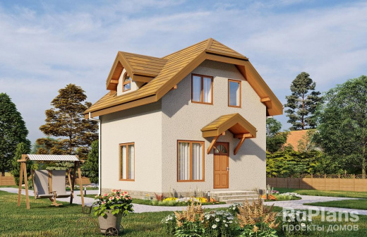Одноэтажный дом с мансардой и террасой - готовый проект дома - ISTRA GROUP
